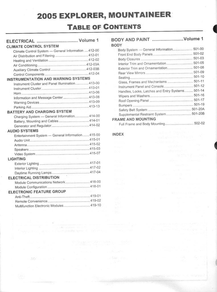 2005 Ford Explorer and Mercury Mountaineer Original OEM Factory Shop Service Workshop Manual 2 Vol Set