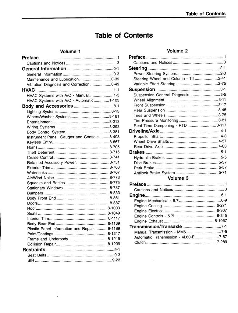 1998 Chevrolet Corvette Repair Shop Maintenance Service Preliminary Manual Complete 3 Vol. Set