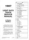 1987 GMC Truck Light Duty S-15 Pickup Jimmy S Series Models Shop Repair Service Manual