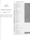 2007 Dodge Dakota Shop Repair Maintenance Service Manual 3 Vol. Set