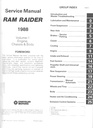 1988 Dodge Ram Raider Shop Maintenance Repair Service & Electrical Manual 2 Vol. Set