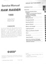 1988 Dodge Ram Raider Shop Maintenance Repair Service & Electrical Manual 2 Vol. Set
