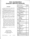 1981 Oldsmobile Chassis Service Manual—All Series: Cutlass, Toronado, 442, Custom Cruiser+