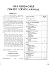 1983 Oldsmobile Chassis Service Manual—All Series: Cutlass Supreme, Toronado, 442, Custom Cruiser, 88, 98+