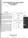 1993 Oldsmobile Cutlass Supreme OEM Shop Service Repair Manual 3 Vol. Set