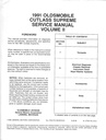 1991 Oldsmobile Cutlass Supreme OEM Shop Service Repair Manual 2 Vol Set