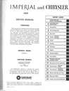 1969 Imperial and Chrysler Shop Repair Maintenance Technical Service Manual