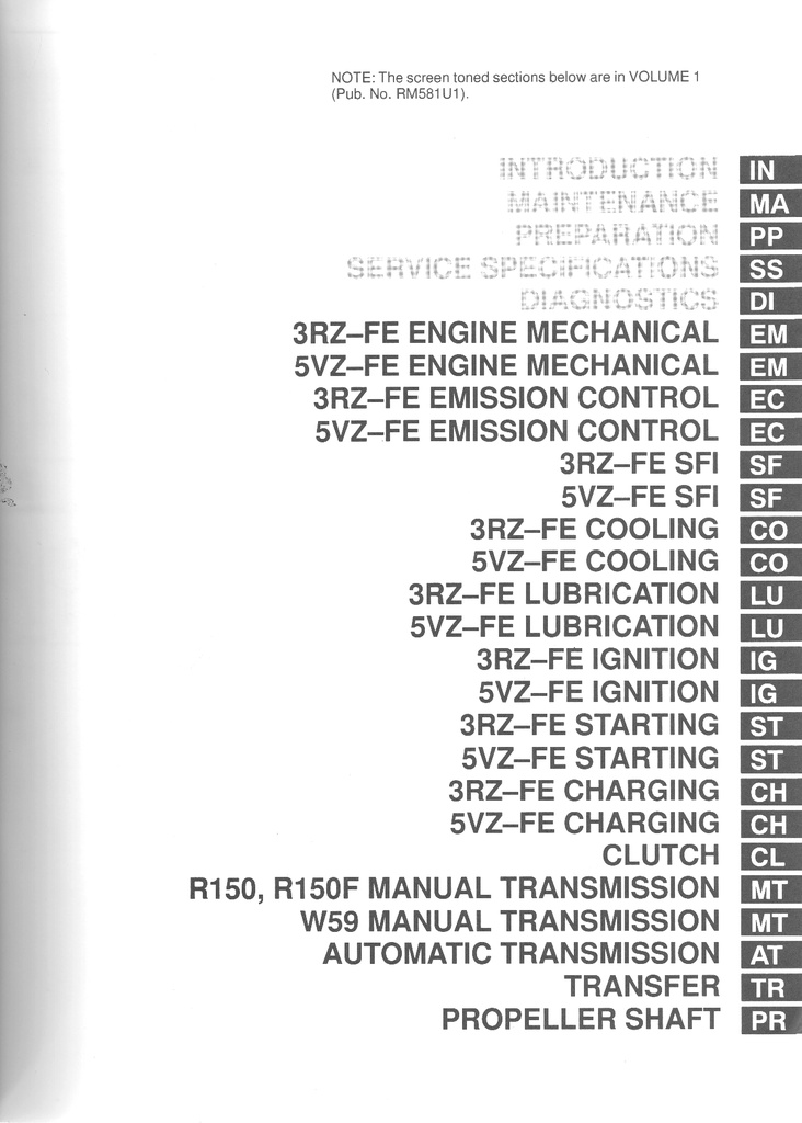 1998 Toyota T100 Pickup OEM Shop Service Repair Manual 2 Volume Set