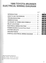 1990 Toyota 4Runner OEM Shop Service Repair Electrical Wiring Diagram Manual
