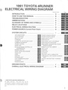 1991 Toyota 4Runner OEM Shop Service Repair Electrical Wiring Diagram Manual