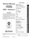 1987 Mitsubishi Pickup Truck Workshop Repair Service Shop Maintenance Manual 2 Vol Set