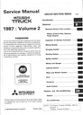 1987 Mitsubishi Pickup Truck Workshop Repair Service Shop Maintenance Manual 2 Vol Set