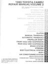 1990 Toyota Camry OEM Shop Service Repair Manual 2 Vol Set