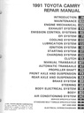 1991 Toyota Camry OEM Shop Service Repair Manual