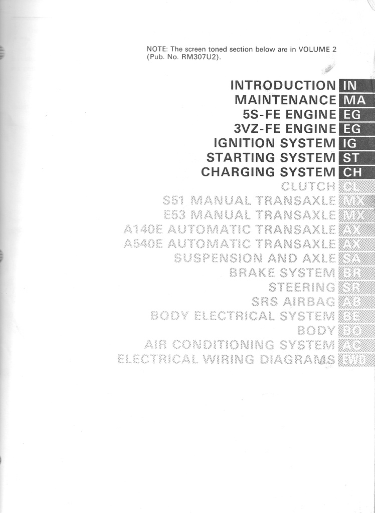 1993 Toyota Camry OEM Shop Service Repair Manual 3 Vol Set