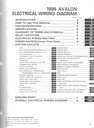 1996 Toyota Avalon OEM Shop Service Repair Electrical Wiring Diagram Manual