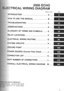 2000 Toyota Echo OEM Shop Service Repair Electrical Wiring Diagram Manual