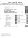 1993 Toyota Tercel OEM Shop Service Repair Electrical Wiring Diagram Manual