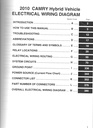 2010 Toyota Camry Hybrid OEM Shop Service Repair Electrical Wiring Diagram Manual