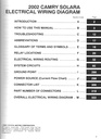 2002 Toyota Camry Solara OEM Shop Service Repair Electrical Wiring Diagram Manual