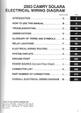 2003 Toyota Camry Solara OEM Shop Service Repair Electrical Wiring Diagram Manual