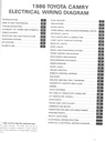 1986 Toyota Camry OEM Shop Service Repair Electrical Wiring Diagram Manual