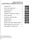 1999 Toyota Corolla ZZE110 OEM Shop Service Repair Electrical Wiring Diagram Manual