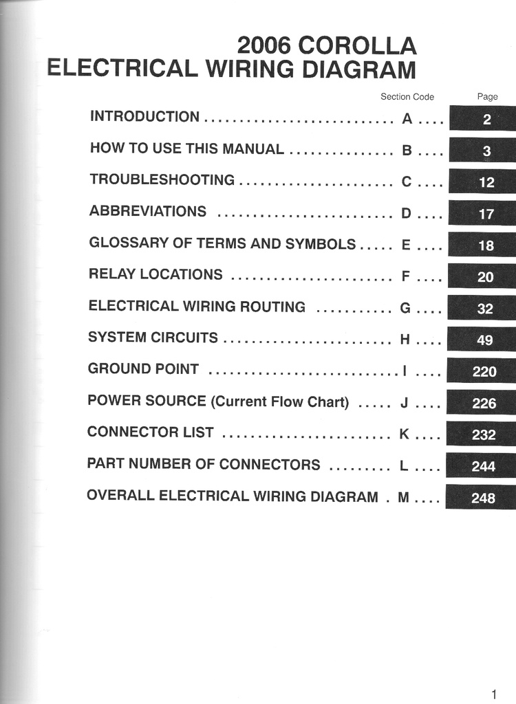 2006 Toyota Corolla ZZE130 ZZE131 OEM Shop Service Repair Electrical Wiring Diagram Manual