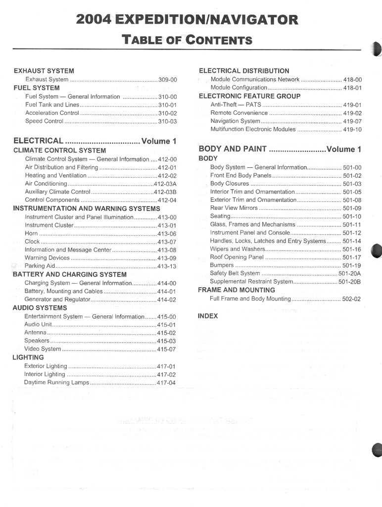 2004 Ford Expedition and Lincoln Navigator Workshop Manual Complete Set