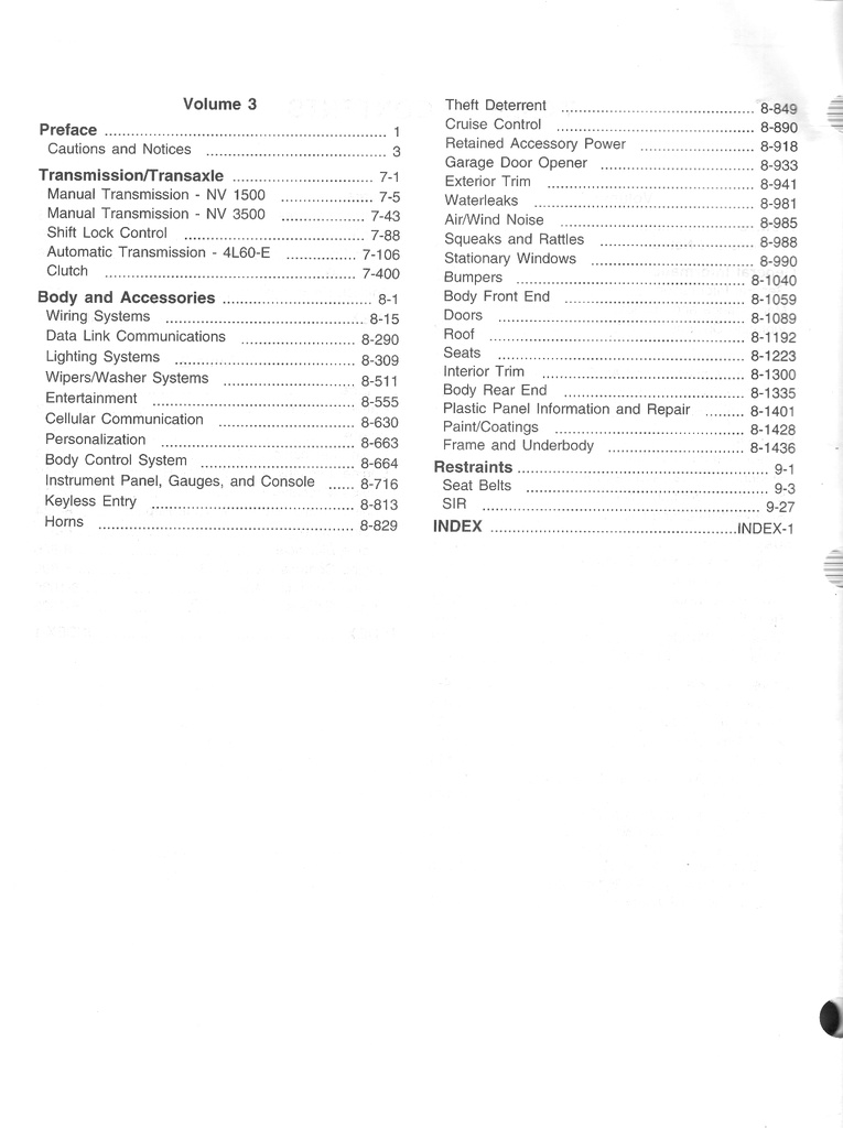 2001 Chevrolet/GMC/Oldsmobile Light Duty S/T Truck: S-10, Xtreme, Sonoma Pickup; Blazer, Jimmy, Envoy, Bravada SUVs Shop Repair Service Manual 3 Vol Set