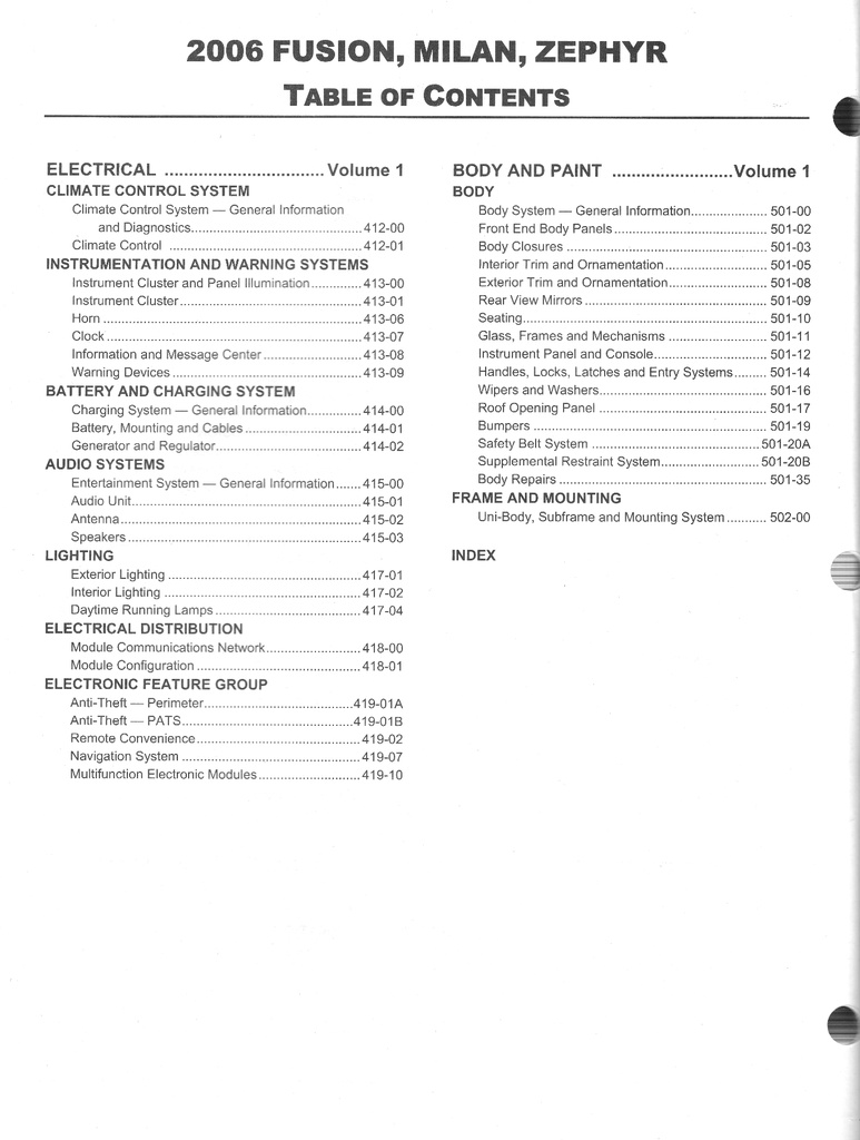 2006 Ford Fusion Mercury Milan Lincoln Zephyr Original OEM Factory Shop Service Workshop Repair Manual 2 Vol Set