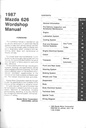 1987 Mazda 626 Workshop Shop Service Repair Manual