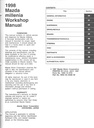 1998 Mazda Millenia Workshop Shop Service Repair Manual