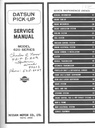 1976 Datsun Pickup Shop Repair Service Manual