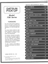 1981 Nissan/Datsun Pickup Shop Repair Service Manual