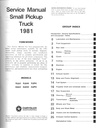 1981 Dodge D-50 and Plymouth Arrow Pickup Truck Shop Maintenance Repair Service Manual
