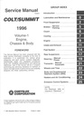 1996 Dodge/Plymouth/Eagle Colt/Summit Shop Maintenance Repair Service & Electrical Manual 2 Vol. Set