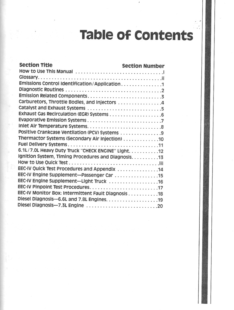 1990 Ford Car/Truck Engine/Emissions Diagnosis Shop Service Manual