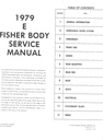 1979 Fisher Body Service Manual for E-Body Cars Cadillac Eldorado, Buick Riviera, Oldsmobile Toronado