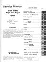 1991 Dodge/Plymouth/Eagle Colt Vista/Vista Wagon Shop Maintenance Repair Service & Electrical Manual 2 Vol. Set
