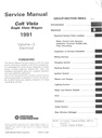 1991 Dodge/Plymouth/Eagle Colt Vista/Vista Wagon Shop Maintenance Repair Service & Electrical Manual 2 Vol. Set