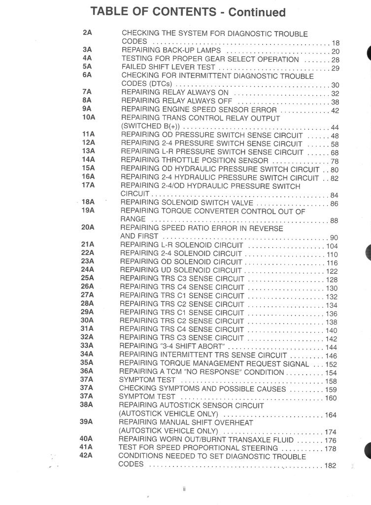 1996 Mopar 42LE Automatic Transaxle Powertrain Diagnostic Procedures for Concorde LHS New Yorker Intrepid Vision