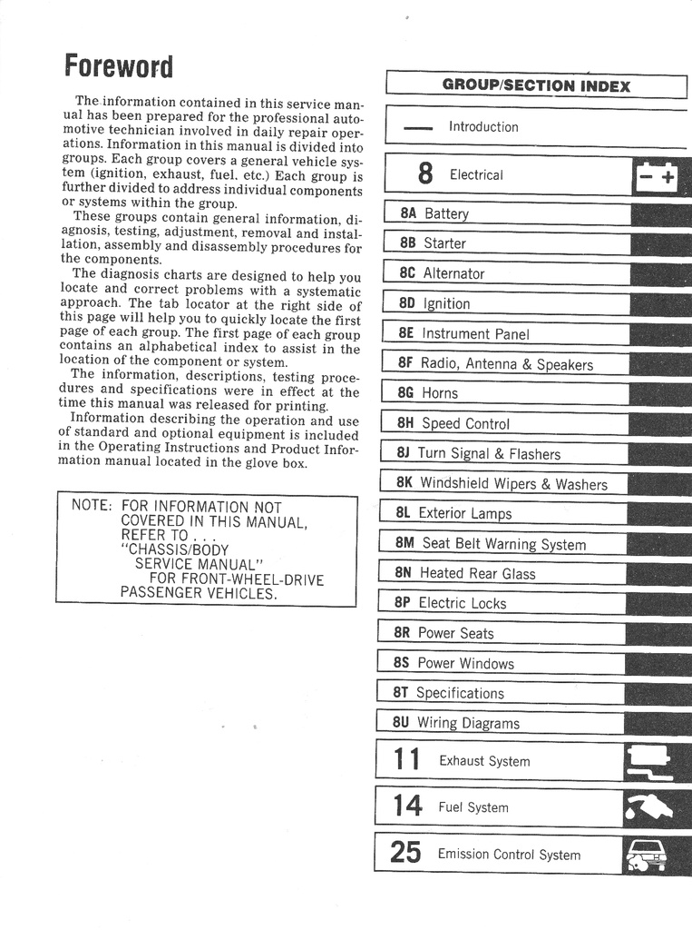 1986 Dodge/Plymouth Ram Van, Caravan, and Voyager Front-Wheel-Drive Van/Wagon Shop Maintenance Repair Service Manual 2 Vol. Set