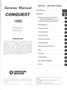 1988 Chrysler Conquest Shop Maintenance Repair Service & Electrical Manual 2 Vol. Set