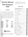 1979 Dodge/Plymouth Challenger/Sapporo/Colt/Arrow  Shop Maintenance Repair Service Manual