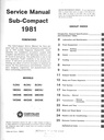 1981 Dodge/Plymouth Colt/Champ Shop Maintenance Repair Service Manual