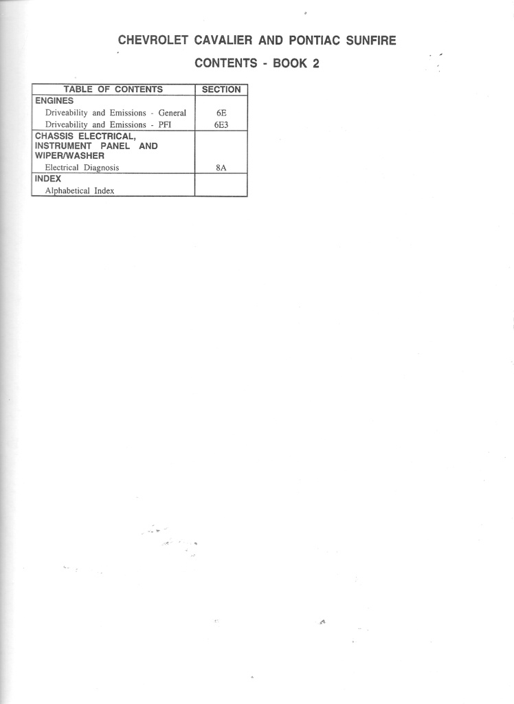 1995 Chevrolet Cavalier Pontiac Sunfire Shop Repair Maintenance Service Manual 3 Vol. Set
