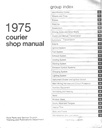 1975 Ford Courier Factory OEM Shop Repair Maintenance Service Manual