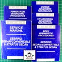 2002 Chrysler Sebring Sedan/Convertible & Dodge Stratus Service & Diagnostic Manuals Complete 5 Vol. Set