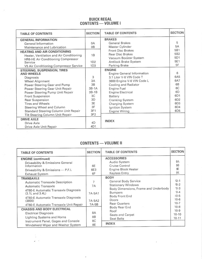 1993 Buick Regal OEM Shop Service Repair Manual Set